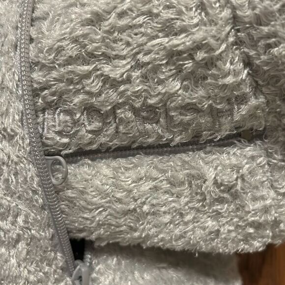 Woolrich Women’s XL Polartec Fleece Pullover Jacket In Light Gray - Picture 2 of 7